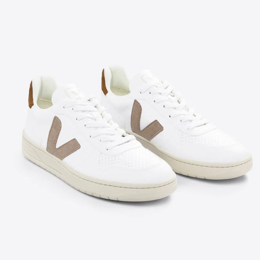 Tênis V-10 Couro Chromefree White Camel